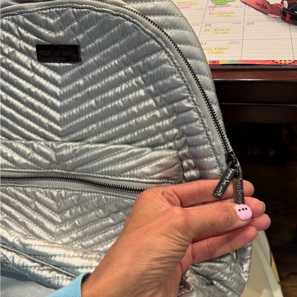 Peace Love World Silver Metallic Backpack - Picture 8 of 12